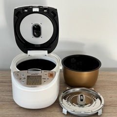 日立 IHジャー炊飯器 5.5合 2020年製 圧力スチーム炊き ふっくら御膳 RZ-TS103M シャンパンホワイト HITACHI 札幌市白石区★の画像