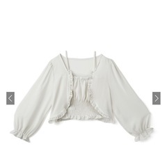 キャミソール・カーディガン2点セット　フリル　透け感　GRL 使用感なしの画像