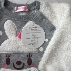 ウサポラン　80 裏起毛ながそで　新品　タグ付きの画像