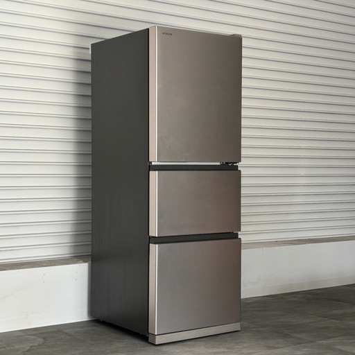 日立 3ドア冷蔵庫 265L 2022年製 R-27RV 右開き 幅54cm スリム ノンフロン 札幌市白石区