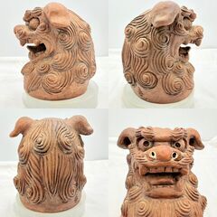 【❗️✨沖縄伝統工芸✨❗️】石川喜進 作 シーサー（陶器製）✨現状品✨の画像