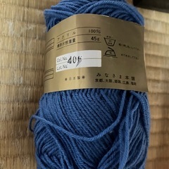 落ち着いたブルーの毛糸　9玉の画像