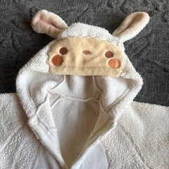 ひつじのもこもこふわふわ厚地のロンパース　50〜70の画像