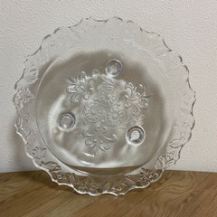 華やかガラス皿①　直径28㎝の画像