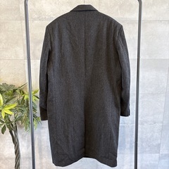 old UNIQLO チェスターコート M グレー ウール メンズ ヴィンテージの画像