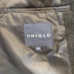 old UNIQLO チェスターコート M グレー ウール メンズ ヴィンテージの画像