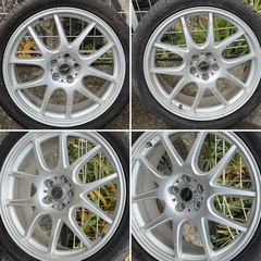 【お譲り先決定】18インチ アルミホイール 5穴 PCD100 / 225/40R18の画像