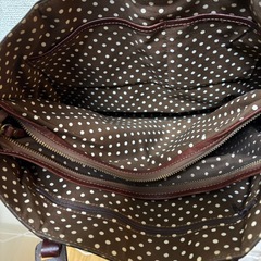 中古　女性用革トートバッグ（日本製）ブラウン　の画像