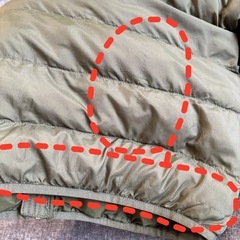 UNIQLO KIDS ウォームパデッドパーカ 140 オリーブ 中綿 アウターの画像