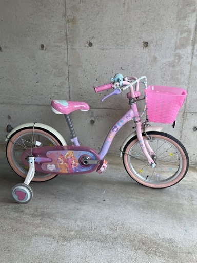 お値下げ　アイデス　自転車　プリンセス　補助輪あり　16インチ