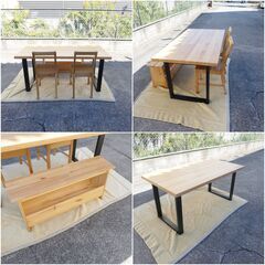 ダイニング4点セット  ・ニトリ製ダイニングテーブル ×1 ・ダイニングチェア ×2 ・ベンチ ×1の画像