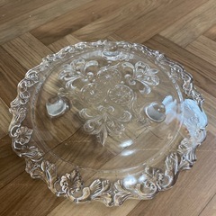 華やかガラス皿②　直径25㎝の画像