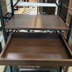 【リサイクルサービス八光】幅60㎝　ダークブラウン　キッチンラックの画像