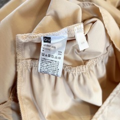 GU ティアードミニシャツワンピース S ベージュ 半袖 UVカット 春夏 羽織の画像