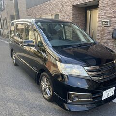 セレナライダー　Sハイブリッド　車検8年9月　乗って帰れます　両側パワスラ　アルパインフリップダウンモニター　ETC　バックカメラ　オーテックアルミホイール　エアロ付きの画像