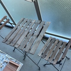 IKEA テルノー　テーブル&チェア　3点セット　屋外用の画像