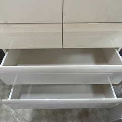 【リサイクルサービス八光】幅88.4㎝　ニトリ　6段ハイチェスト　WISH2-89HC-WHの画像