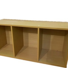 木製 3段 カラーボックス 収納棚 ナチュラルの画像