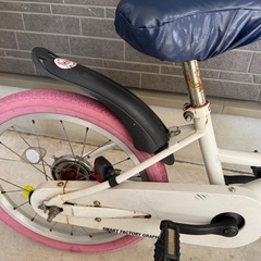 女の子　子供自転車　18インチ　白の画像