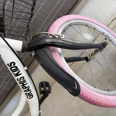 女の子　子供自転車　18インチ　白の画像