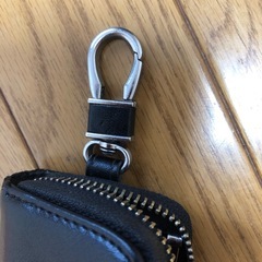 ブラック　レザーキーケースの画像