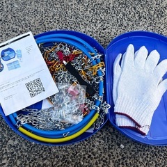 タイヤチェーン 乗用車 金属製 亀甲型 9mm  スノーチェーンの画像