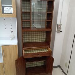 リユースのサカイ栃木店★ジモティ割あり★  食器棚 ブラウン W60×D29.5×H176 クリーニング済み TC11594の画像