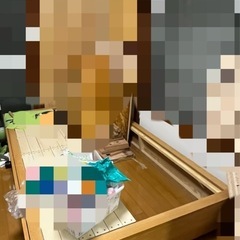 無印良品　収納引き出しベッドフレーム　セミダブル　すのこ　木製　オークの画像