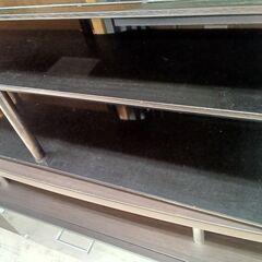 リユースのサカイ栃木店★ジモティ割あり★ ELECOM TV台 ブラック W105×D40×H35 クリーニング済み TC11598の画像