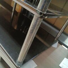 リユースのサカイ栃木店★ジモティ割あり★ ELECOM TV台 ブラック W105×D40×H35 クリーニング済み TC11598の画像