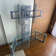 【無料】壁寄せTVスタンド　ガラス台付の画像