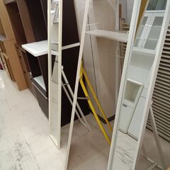 リユースのサカイ栃木店★ジモティ割あり★  ミラー ホワイト×イエロー W33×D52×H145 クリーニング済み TC11601の画像