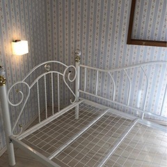 ニトリ　姫ベッド　生産終了入手困難　ロココ調の画像