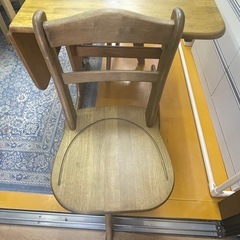 【リサイクルサービス八光】幅72-100㎝　バタフライテーブル　2人掛けダイニングセットの画像