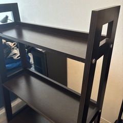 ニトリ　4段シェルフ　ダークブラウンの画像