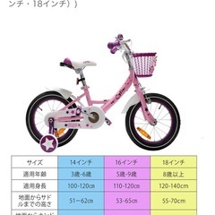 受け渡し予定　子ども自転車16インチの画像