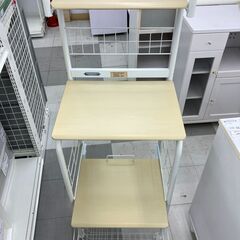 ★リユースのサカイ千葉中央店★  レンジ台 ホワイト H142×D41×W52 クリーニング済み TC5401の画像