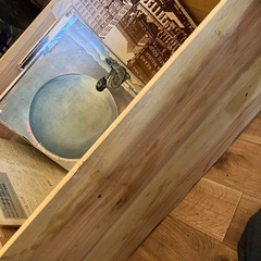 レコードボックス　特注りんご箱　レコードラックの画像