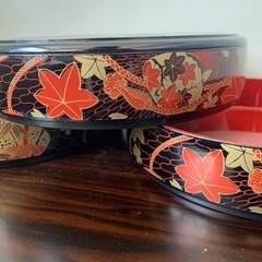 蓋付寿司桶　お節料理重箱　三段重漆器桶　お重箱の画像