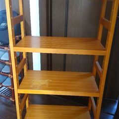 木製棚　4段　差し上げますの画像