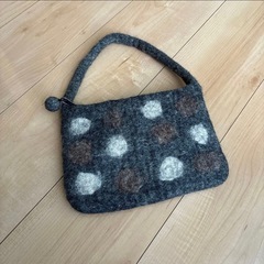 Fanakaマフラー,ウール100%手提げ鞄,マフラー３点まとめ売りの画像