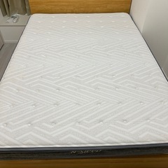 【美品】ニトリ Nスリープ ハード2-CR ダブルサイズ マットレス フレームセット NITORIの画像