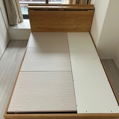 【美品】ニトリ Nスリープ ハード2-CR ダブルサイズ マットレス フレームセット NITORIの画像