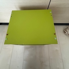 【中古】カラーボックス 2段 完成品 組立不要 グリーンの画像