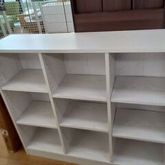 ★リユースのサカイつくば店★TK7319  オープンシェルフ ホワイト H101×D29×W114 クリーニング済みの画像