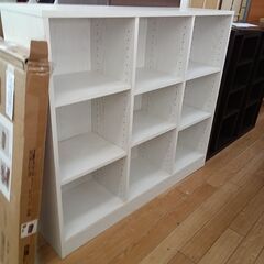 ★リユースのサカイつくば店★TK7319  オープンシェルフ ホワイト H101×D29×W114 クリーニング済みの画像