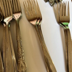 ステンレス製カトラリーセット　昭和レトロの画像