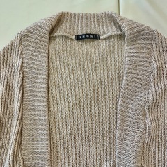 INGNI ベージュ リブ編み ドルマン カーディガン Mの画像