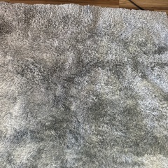 200*200大きめ　フワフワグレーラグ カーペット　持ち帰り大歓迎の画像