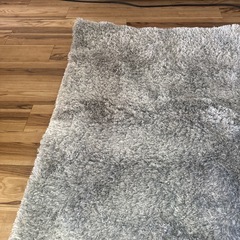 200*200大きめ　フワフワグレーラグ カーペット　持ち帰り大歓迎の画像